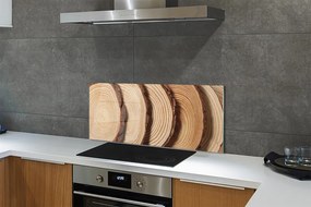 Panel nad Blat Kuchenny Plastry Drewna w Przekroju