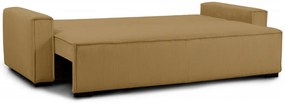 Trzyosobowa sofa rozkładana SMART musztardowa