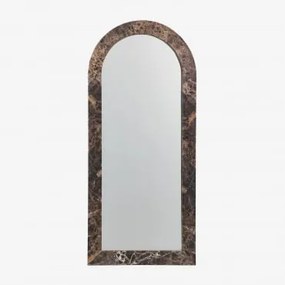Lustro Ścienne Z Naturalnego Kamienia Alune 80 X 180 Cm & Brązowy Marmur Emperador - Sklum