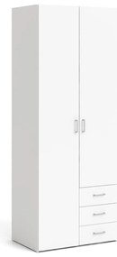 Biała szafa 78x200 cm Space – Tvilum