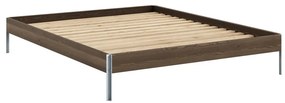 Brązowe łóżko dwuosobowe z litego drewna sosnowego ze stelażem 160x200 cm Core – Karup Design