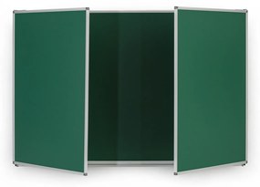 Tablica kredowa ceramiczna zielona składana, magnetyczna, 2400 x 900 mm
