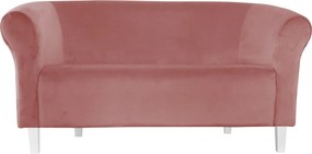 Sofa Milo tkanina Welur wygodna sofa tapicerowana do salonu i poczekalni : Kolor nogi - Biała, Kolor tkaniny - VELVET - MG58, Typ tkaniny - Velvet, Wysokość nogi - 15 cm