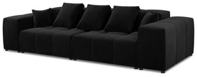 Czarna aksamitna sofa 320 cm Rome Velvet – Cosmopolitan Design