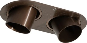 Okrągły podtynkowy reflektor w kolorze ciemnego brązu GU10 35 mm, regulowany, 2-punktowy - Installa