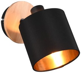 Czarno-naturalna lampa punktowa ø 12 cm Tommy – Trio