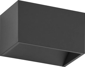 Nowoczesny kinkiet RETT - D?ugo?? 12 cm - 5W LED SMD - 450lm -3K - góra i dó? - aluminium - czarny - IP20