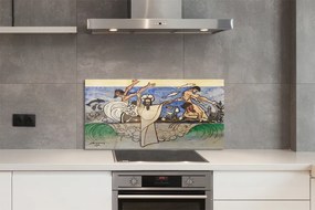 Szklany Panel Jezus nad Jeziorem - Szkic