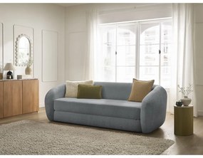 Ciemnoszara rozkładana sofa z tkaniny szenilowej 228 cm Neyo – Bobochic Paris