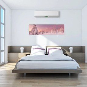 Obraz - Drzewa pod warstwą śniegu (170x50 cm)