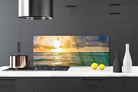 Panel Szklany Wieczorny Horyzont nad Wodą