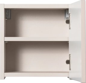 Wisząca szafka łazienkowa Nova Qubik 1-drzwiowa, kaszmir mat