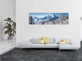 Obraz - Rzut oka na zimowy krajobraz (170x50 cm)