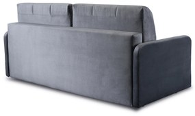 Sofa Rozkładana z Funkcją Spania IBIZA Dwuosobowa Szara Nowoczesna do Salonu