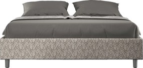 Łóżko bez stelaża tapicerowane 160x190 tkaniny Era 02 Szary Azelia