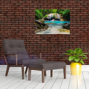 Obraz na szkle - wodospady (70x50 cm)