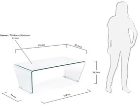 Szklany stolik 60x120 cm Burano – Kave Home