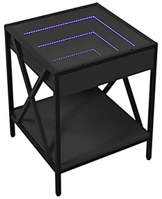 Czarny stolik kawowy z diodami LED - Forset