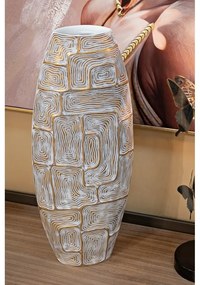 Wazon z żywicy polimerowej w kolorze złota (wysokość 59,5 cm) Eclips – Mauro Ferretti