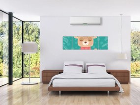 Obraz - Machający niedźwiadek (170x50 cm)