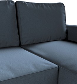 Pokrowiec na sofę Backabro rozkładaną z leżanką kolor niebieski tkanina strukturalna