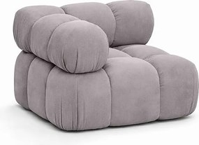 Moduł narożny, róg, do systemu modułowego, tkanina welur Salvador, Szary, Selia