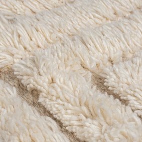 Beżowo-kremowy wełniany dywan tkany ręcznie 200x290 cm Greek Key – Flair Rugs