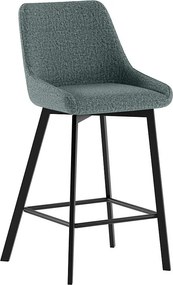 Fox - Czarny stołek materiałowy - zestaw 2 szt.