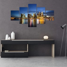 Obraz miasta nocą (125x70 cm)