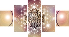 Obraz - Mandala z elementami (125x70 cm)