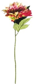 Sztuczna kwiat Dahlia różowo-żółta, 68 cm