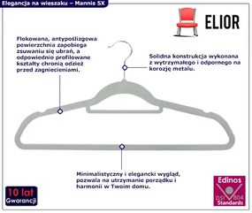 60 szt. szarych wieszaków na ubrania L9-F27