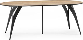 Okrągły stół z rozkładanym blatem i czarnym ABS Amaya 120-220 cm