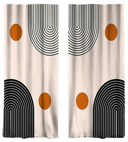 Beżowe zasłony zestaw 2 szt. 140x260 cm – Mila Home
