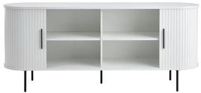 Biała komoda z drzwiami przesuwnymi 180x76x45 cm Nola – Unique Furniture
