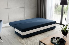 Sofa rozkładana z funkcją spania CALIA czarna/biała ELTAP
