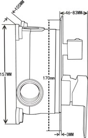 Mexen Uno DR02 zestaw prysznicowy podtynkowy, czarny - 71435DR02-70