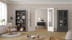 Regał na książki Paris z otwartymi półkami, kolor szary