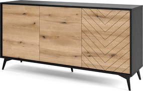 Komoda DIAMANTE 154 cm do Salonu Sypialni Czarny