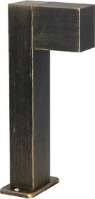 Industrialna lampa stojąca zewnętrzna antyczne złoto 35 cm IP44 - Baleno