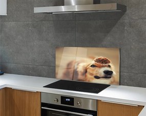 Panel Kuchenny Szklany Słodki Piesek i Babeczka