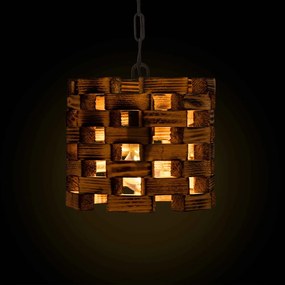 Naturalna lampa wisząca z drewnianym kloszem ø 20 cm Match – Squid Lighting