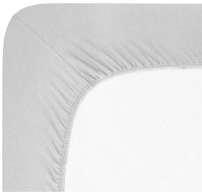 Jasnoszare dżersejowe prześcieradło z gumką 90x200 cm Boxspring – Andrea Simone