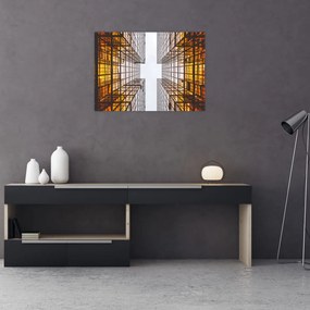 Obraz na szkle - drapacze chmur (70x50 cm)