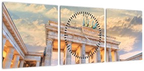 Obraz - Brama Brandenburska, Berlin, Niemcy (z zegarem) (90x30 cm)