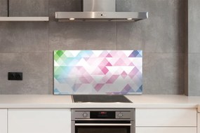 Panel szklany do Kuchni Tęczowy Wzór Diamentów