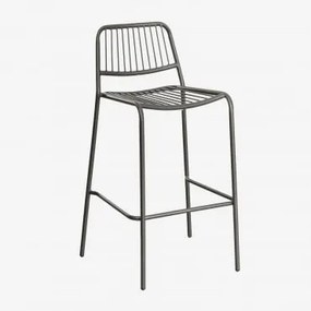 Zestaw 2 Składanych Wysokich Krzeseł Elton Czarny Węgiel & ↑75 Cm - Sklum