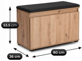 Stylowa szafka na buty z siedziskiem 80 cm Z8-P09