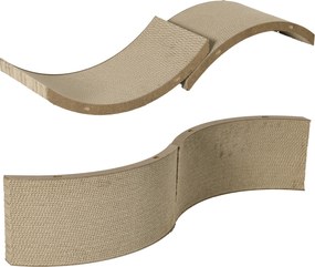 PawHut Zestaw drapaków do kołowrotka dla kotów, obsługa do 5kg, 55x25,5x3cm, Brąz