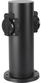 Brilagi - Zewnętrzny słupek zasilający PILLAR 2Z SCHUKO 230V IP44 czarny